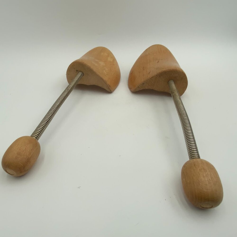 Made in Germany Pair of Vintage Wooden Shoe Trees Extra Large